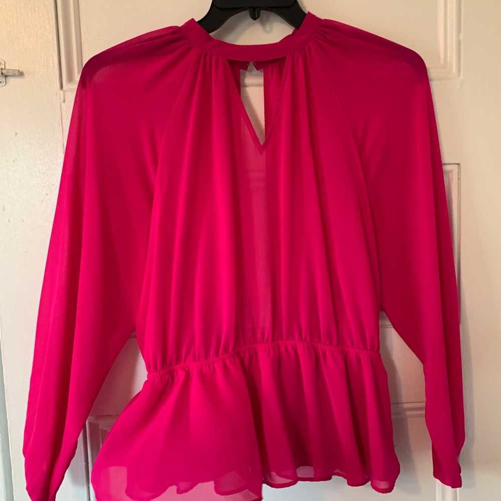 Hot Pink XL Open Back Express Blouse